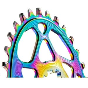 absoluteBLACK Oval Boost PVD Rainbow Chainring for SRAM