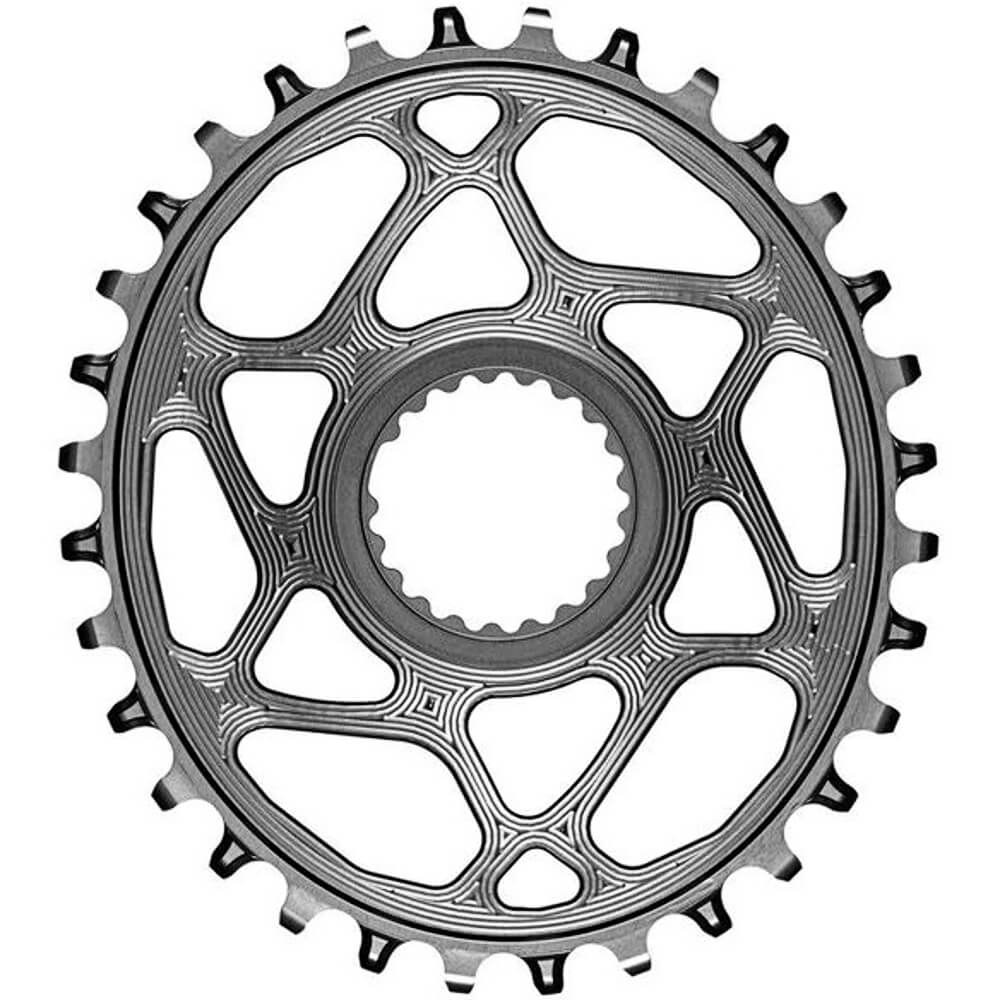 absoluteBLACK Oval Direct Mount Chainring for Shimano 12-Speed - Silver