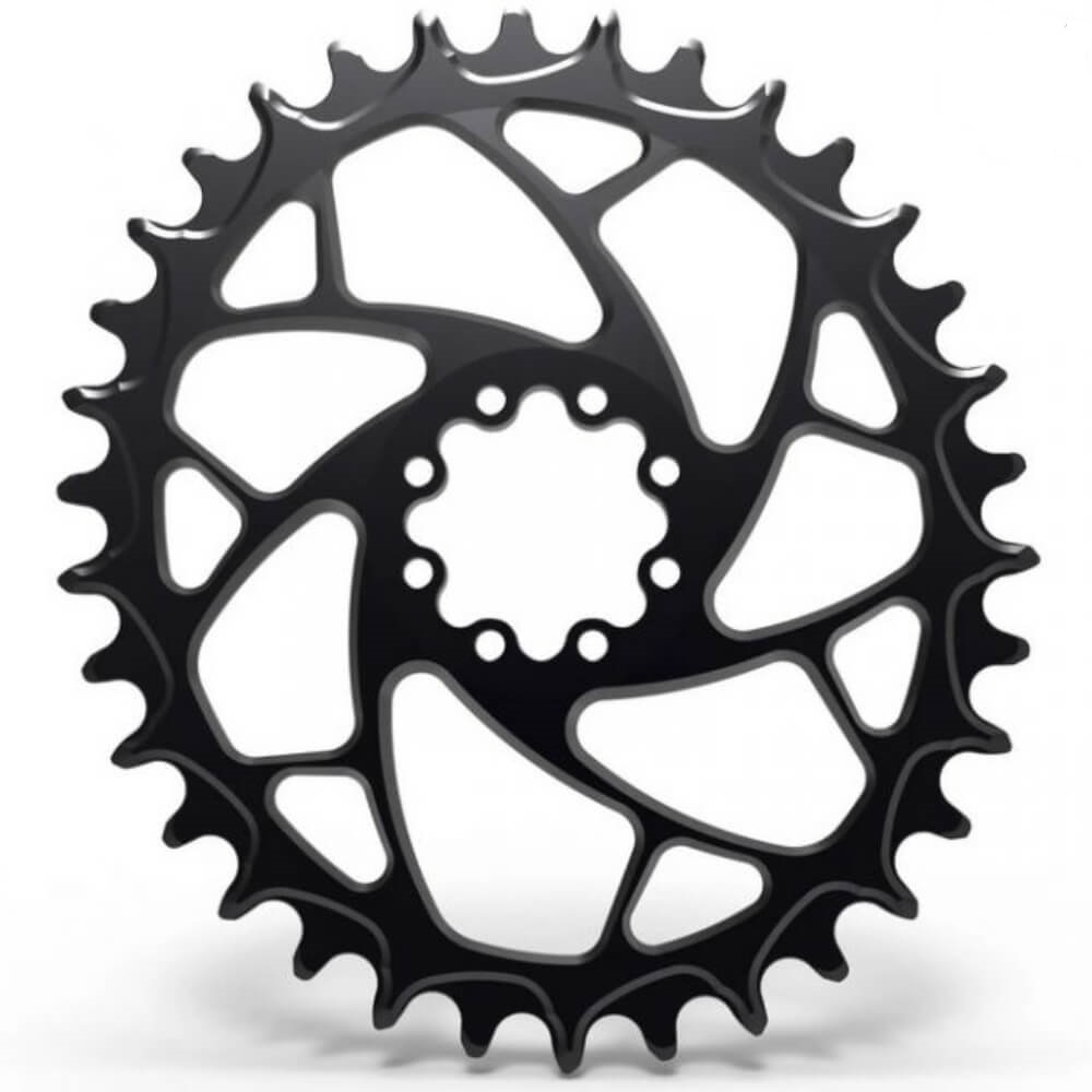 ALUGEAR Oval 8-Bolt Boost Chainring for SRAM - Black