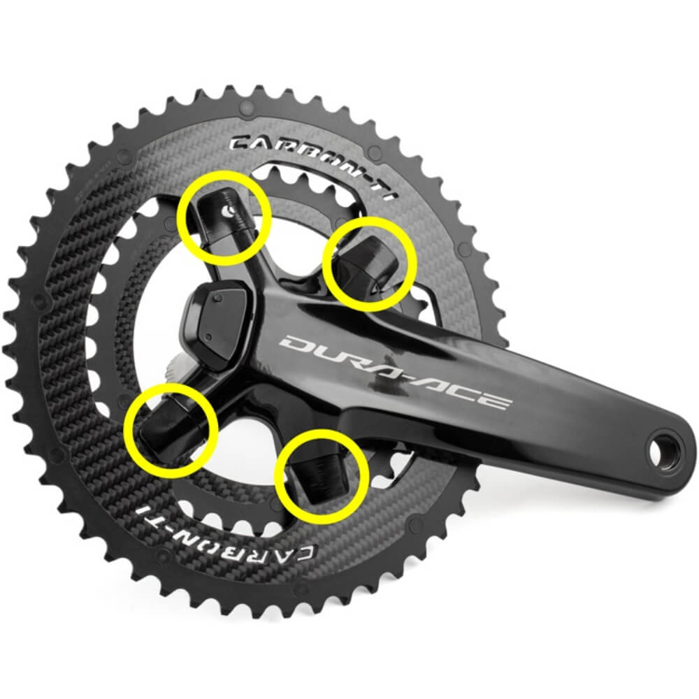 Carbon-Ti X-Cover Shimano 9200 Chainring Bolt Covers