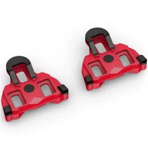A pair of red and black Garmin Rally RS Cleats against a white background.