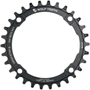 A Wolf Tooth Components 1x 104 BCD MTB Chainring is shown on a white background.