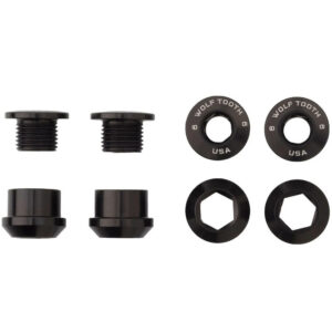 Wolf Tooth Components 1x Chainring Bolts (Set of 4) - Black